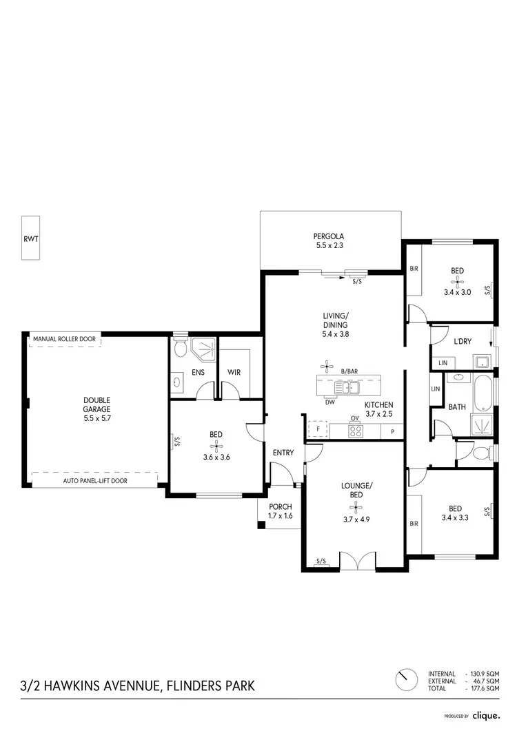 Floorplan of Homely house listing, 3/2 Hawkins Avenue, Flinders Park SA 5025