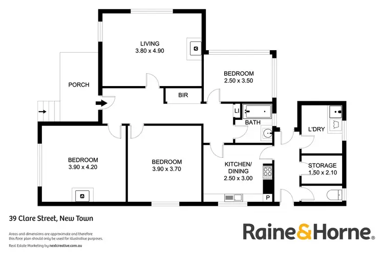 Floorplan of Homely house listing, 39 Clare Street, New Town TAS 7008