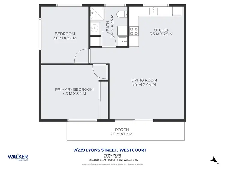 Floorplan of Homely unit listing, 7/239-241 Lyons Street, Westcourt QLD 4870
