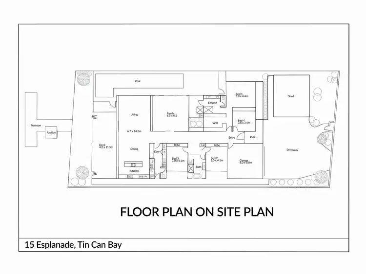 Floorplan of Homely house listing, 15 Esplanade, Tin Can Bay QLD 4580