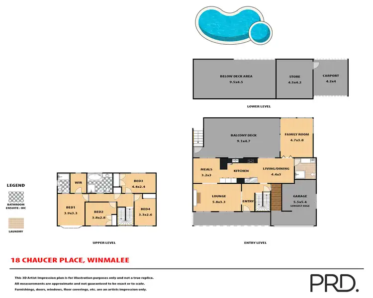Floorplan of Homely house listing, 18 Chaucer Place, Winmalee NSW 2777