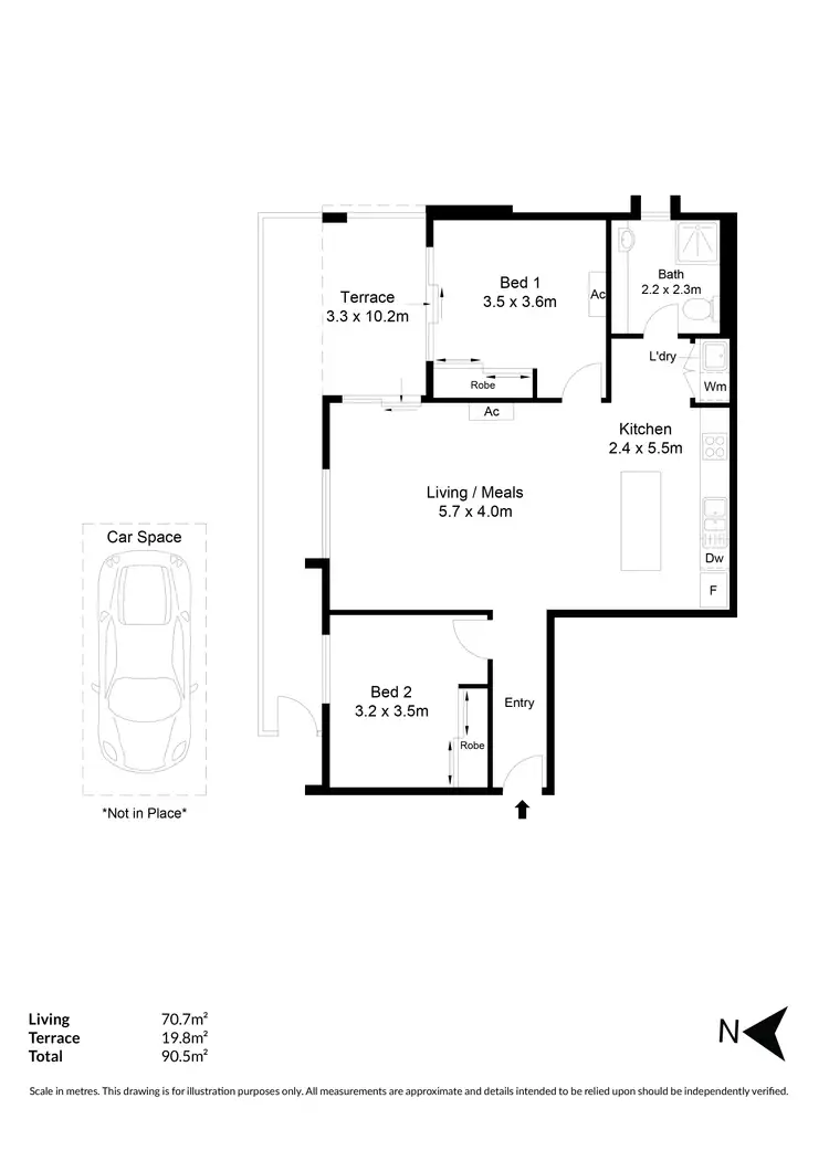 Floorplan of Homely apartment listing, 2/29 Haines Road, Lightsview SA 5085