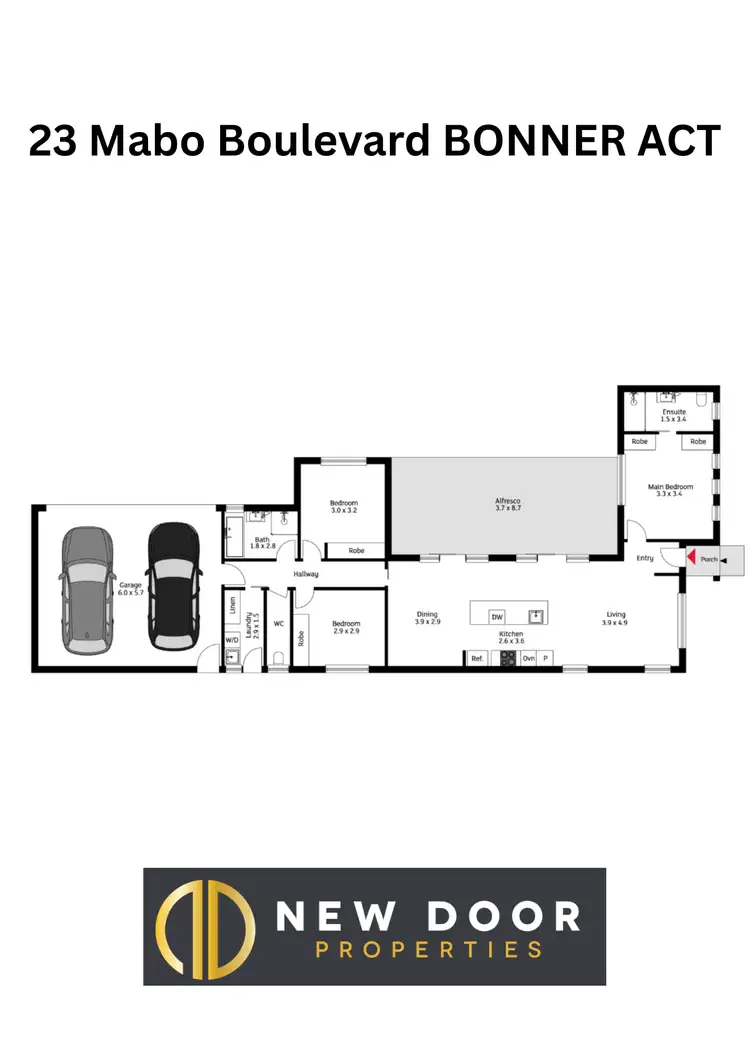 Floorplan of Homely house listing, 23 Mabo Boulevard, Bonner ACT 2914
