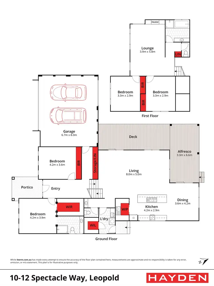 Floorplan of Homely house listing, 10-12 Spectacle Way, Leopold VIC 3224