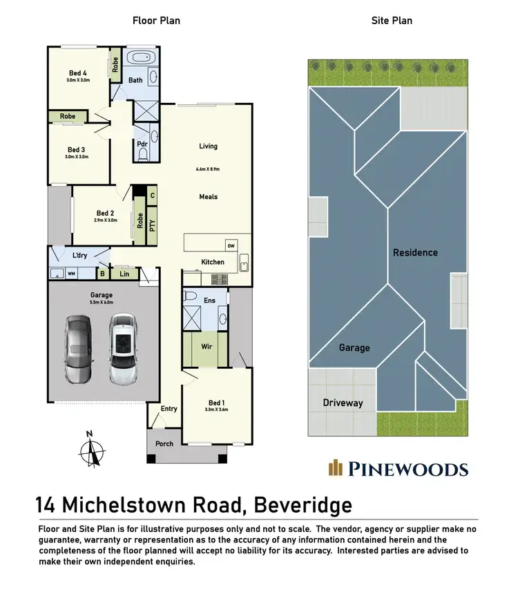 Floorplan of Homely house listing, 14 Michelstown road, Beveridge VIC 3753