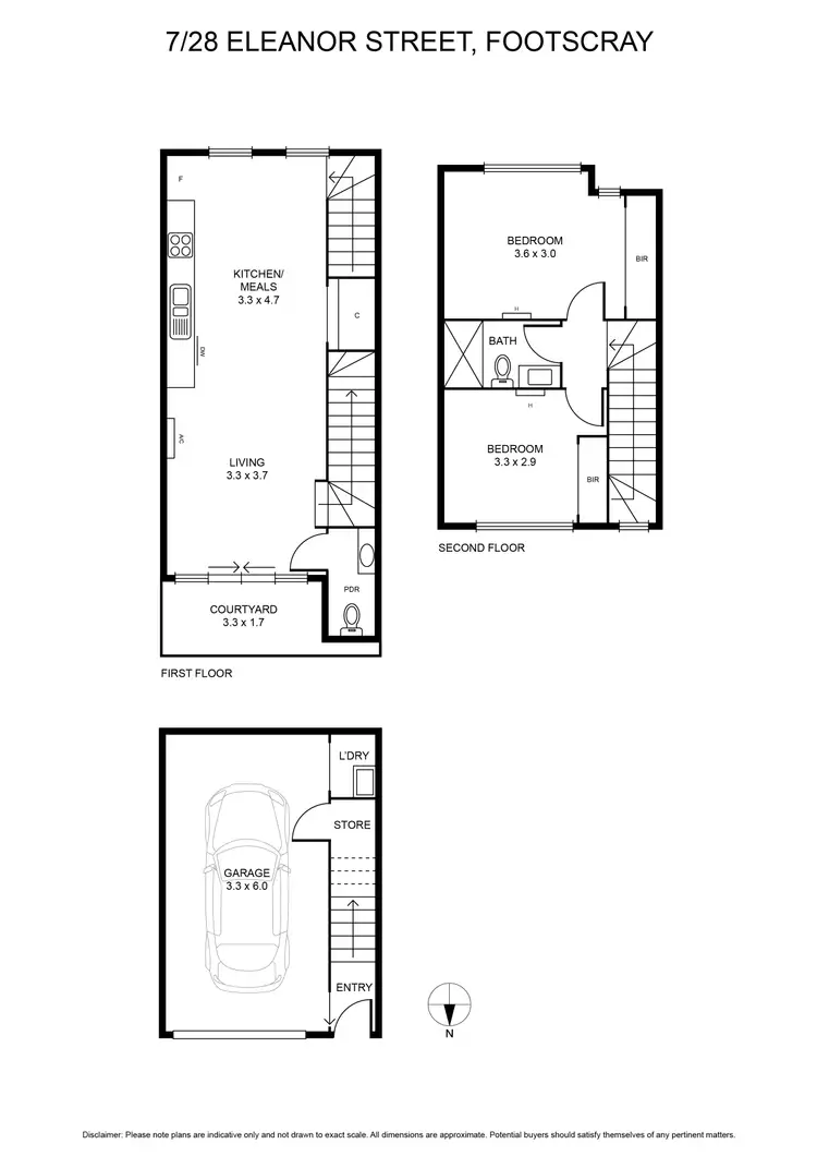 Floorplan of Homely townhouse listing, 7/28 Eleanor Street, Footscray VIC 3011