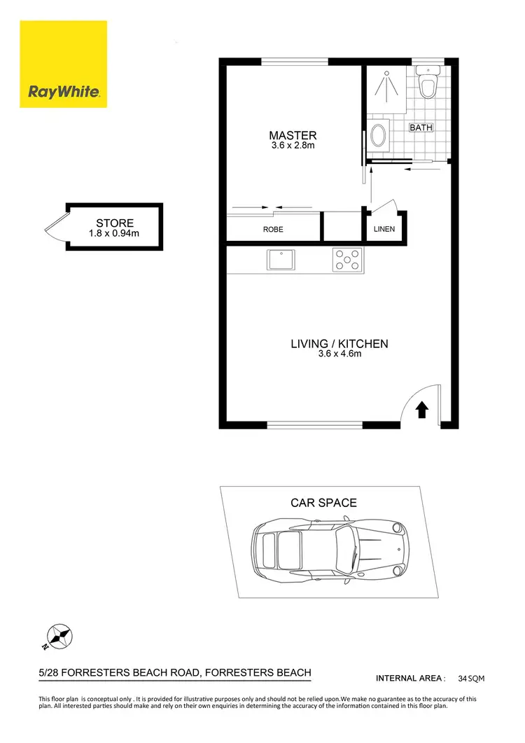 Floorplan of Homely unit listing, 5/28 Forresters Beach Road, Forresters Beach NSW 2260