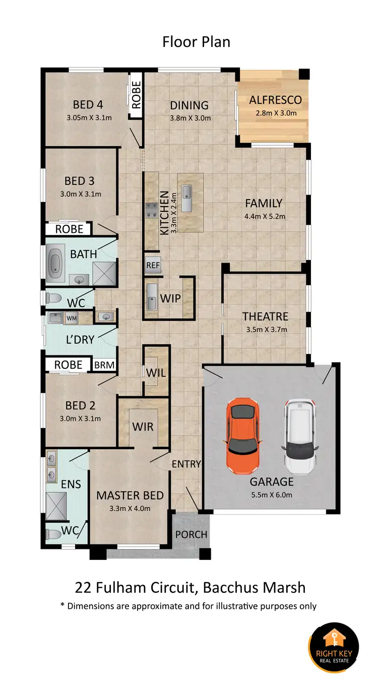 Floorplan of Homely house listing, 22 Fulham Circuit, Bacchus Marsh VIC 3340