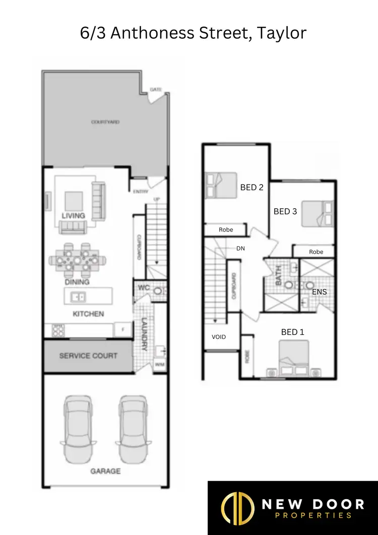 Floorplan of Homely townhouse listing, 6/3 Anthoness Street, Taylor ACT 2913
