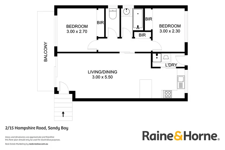 Floorplan of Homely apartment listing, 1/15 Hampshire Road, Sandy Bay TAS 7005