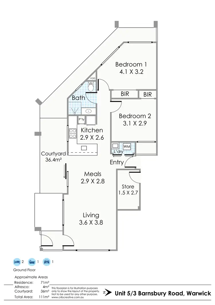 Floorplan of Homely apartment listing, 5/3 Barnsbury Road, Warwick WA 6024
