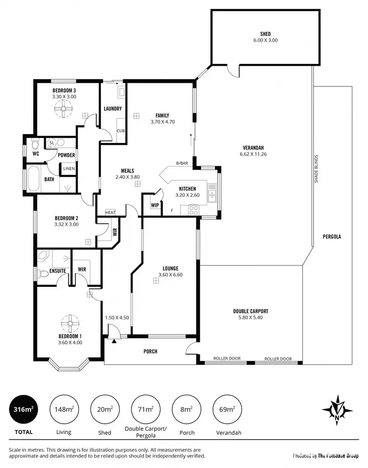 Floorplan of Homely house listing, 1 Cher Court, Aberfoyle Park SA 5159