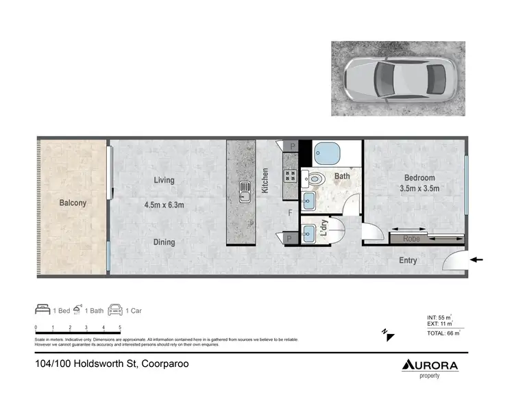 Floorplan of Homely apartment listing, 104/100 Holdsworth Street, Coorparoo QLD 4151