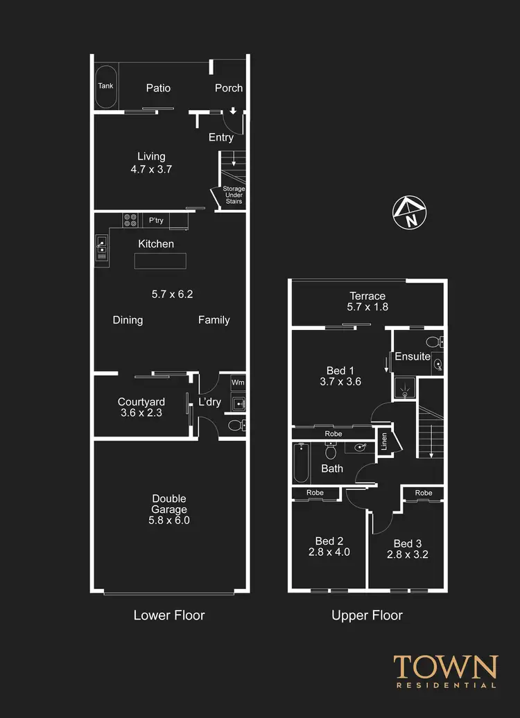 Floorplan of Homely townhouse listing, 2/33 Ronald Walker Street, Casey ACT 2913
