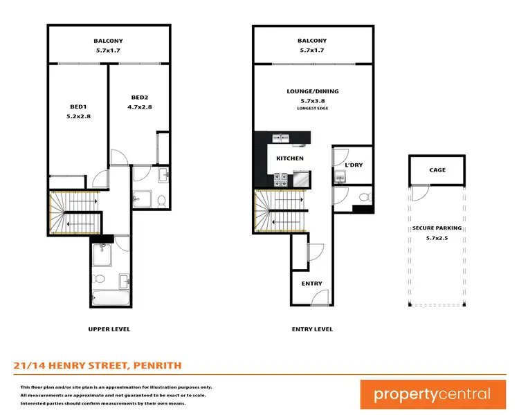 Floorplan of Homely apartment listing, 21/14 Henry Street, Penrith NSW 2750