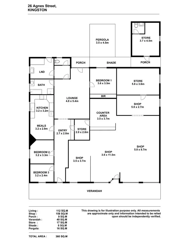Floorplan of Homely house listing, 26 Agnes Street, Kingston Se SA 5275