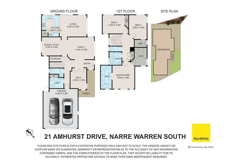 Floorplan of Homely house listing, 21 Amhurst Drive, Narre Warren South VIC 3805