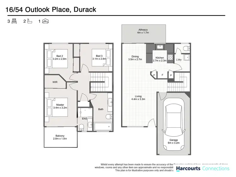 Floorplan of Homely house listing, 16/54 Outlook Place, Durack QLD 4077
