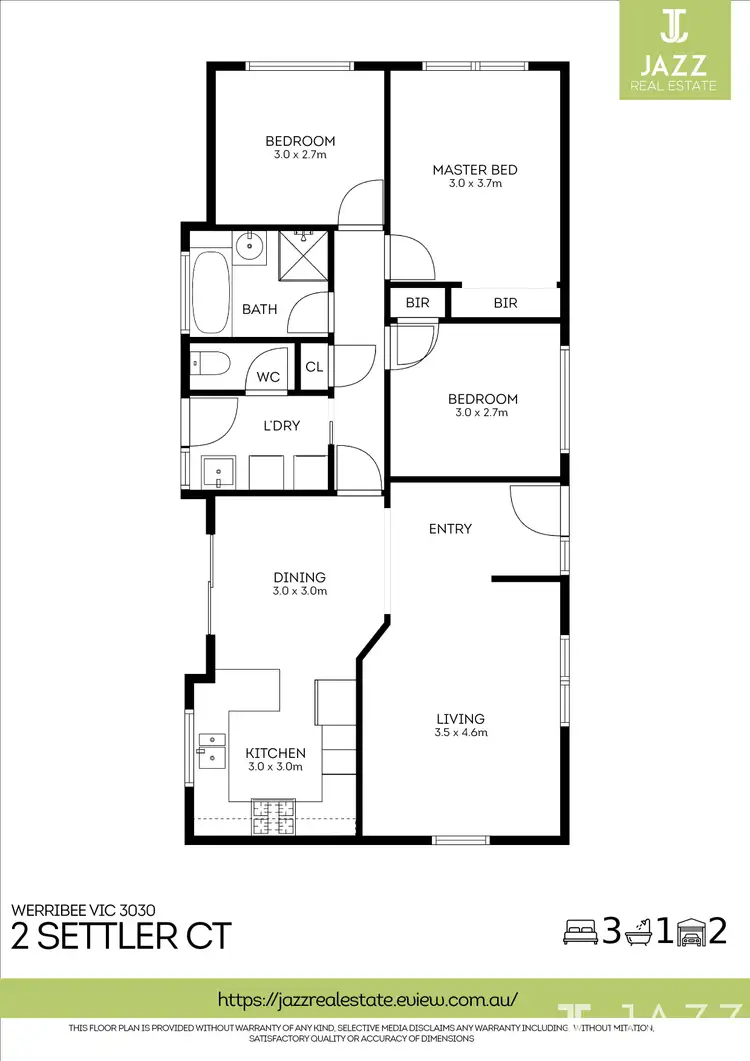 Floorplan of Homely house listing, 2 Settler Court, Werribee VIC 3030