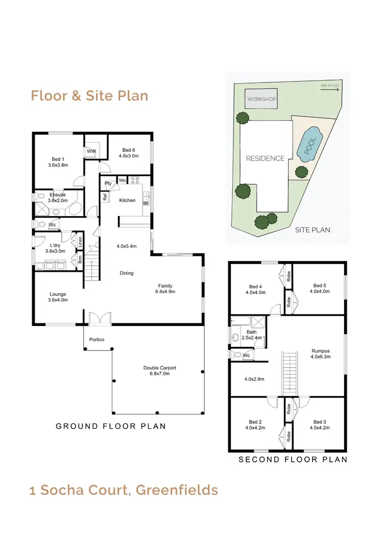 Floorplan of Homely house listing, 1 Socha Court, Greenfields WA 6210