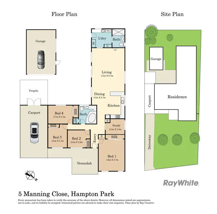 Floorplan of Homely house listing, 5 Manning Close, Hampton Park VIC 3976