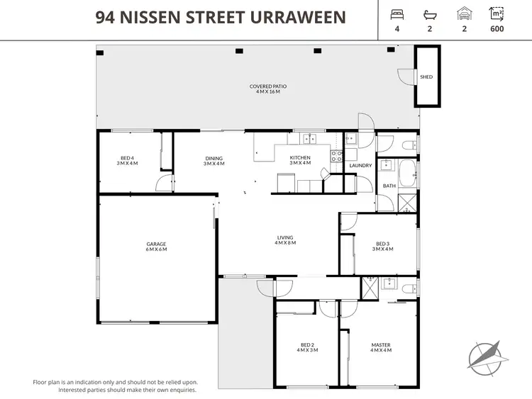 Floorplan of Homely house listing, 94 Nissen Street, Urraween QLD 4655