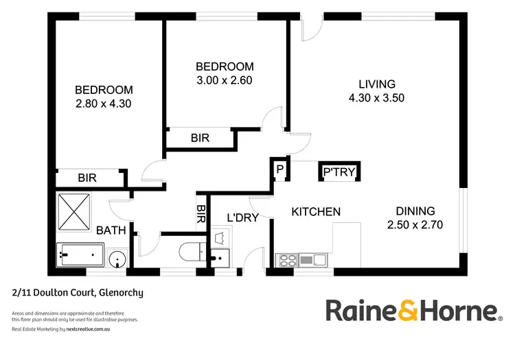 Floorplan of Homely house listing, 2/11 Doulton Court, Glenorchy TAS 7010