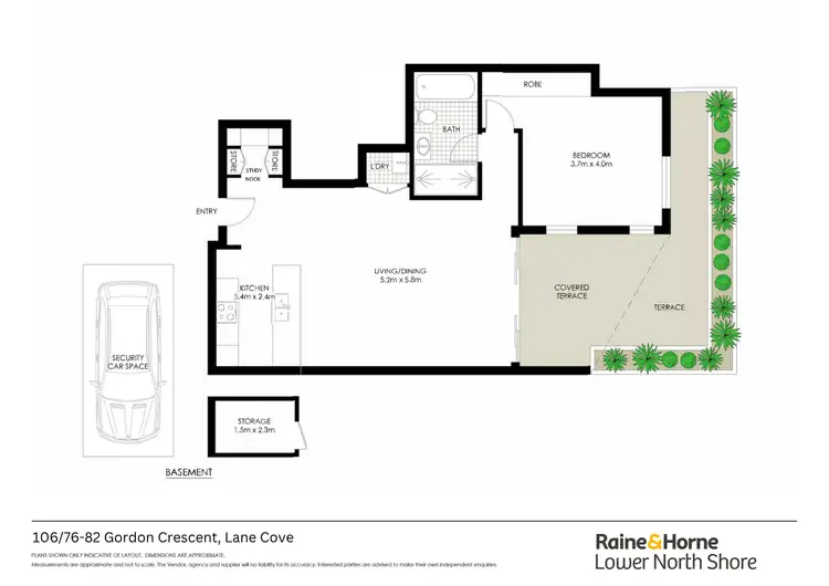 Floorplan of Homely apartment listing, 106/76-82 Gordon Crescent, Lane Cove NSW 2066