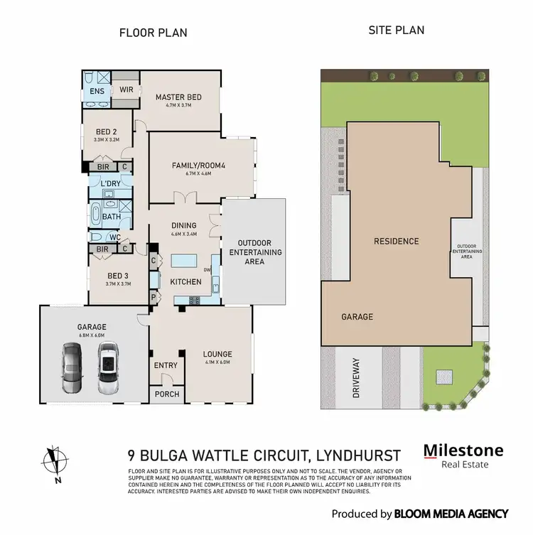 Floorplan of Homely house listing, 9 Bulga Wattle Circuit, Lyndhurst VIC 3975