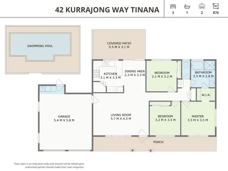 Floorplan of Homely house listing, 42 Kurrajong Way, Tinana QLD 4650