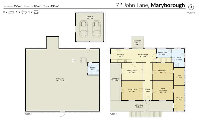 Floorplan of Homely house listing, 72 John Lane, Maryborough QLD 4650