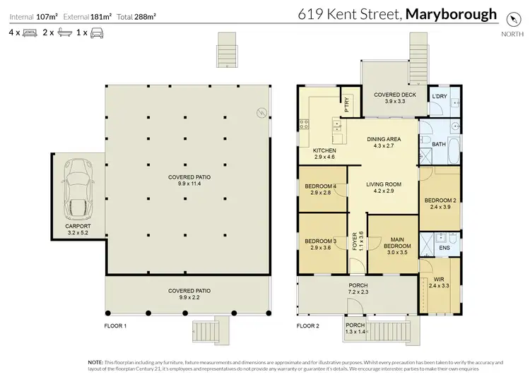 Floorplan of Homely house listing, 619 Kent Street, Maryborough QLD 4650