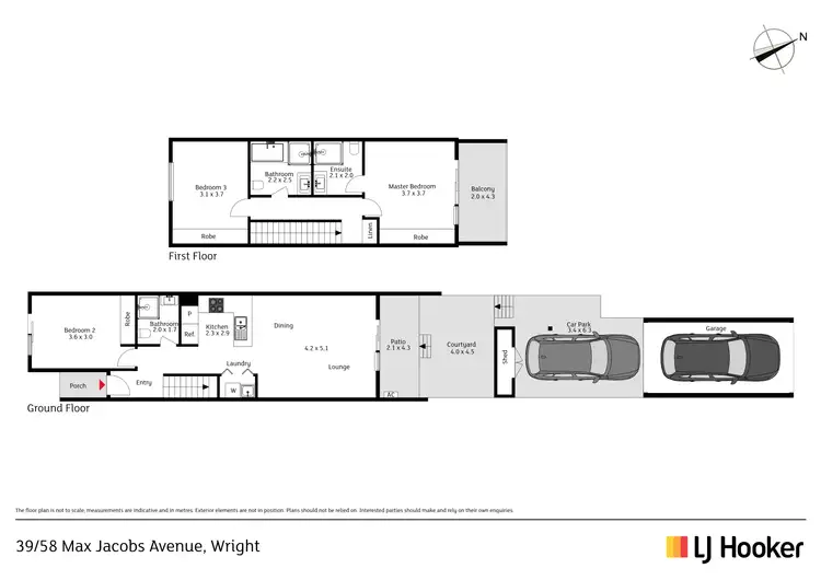 Floorplan of Homely townhouse listing, 39/58 Max Jacobs Avenue, Wright ACT 2611