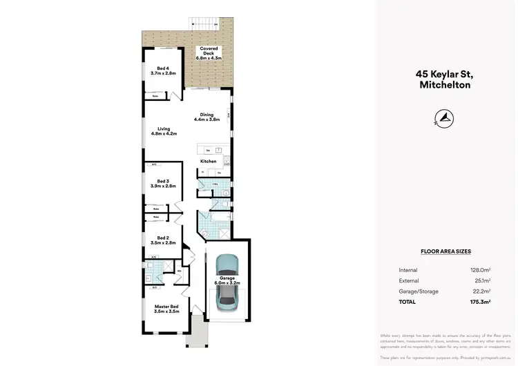 Floorplan of Homely house listing, 45 Keylar Street, Mitchelton QLD 4053