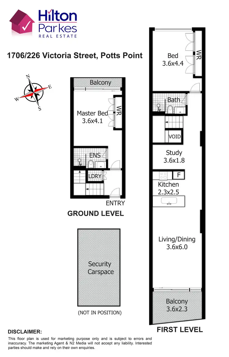 Floorplan of Homely unit listing, 1706/226 Victoria Street, Potts Point NSW 2011
