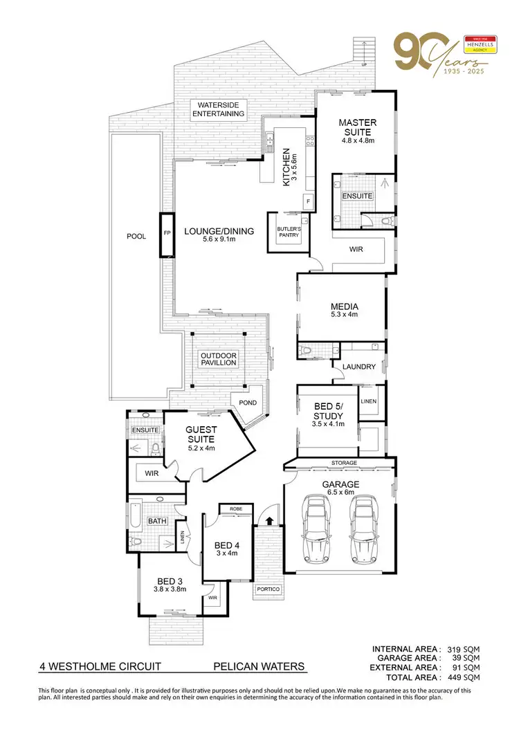 Floorplan of Homely house listing, 4 Westholme Circuit, Pelican Waters QLD 4551