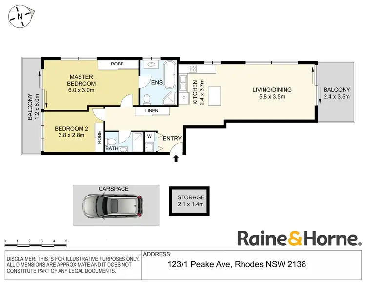 Floorplan of Homely apartment listing, 123/1 Peake Avenue, Rhodes NSW 2138