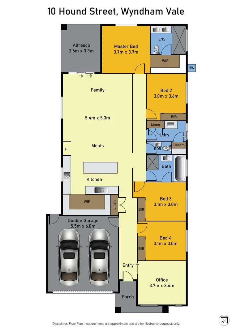 Floorplan of Homely house listing, 10 Hound Street, Wyndham Vale VIC 3024