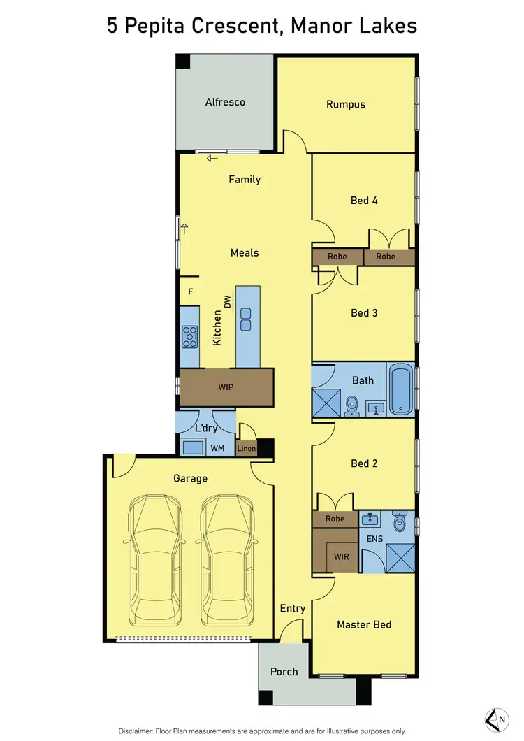 Floorplan of Homely house listing, 5 Pepita Crescent, Manor Lakes VIC 3024