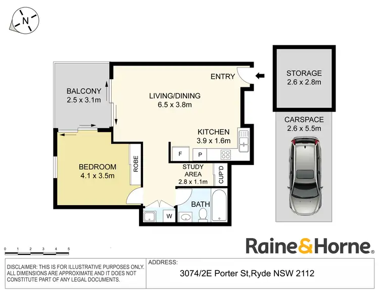 Floorplan of Homely apartment listing, 3074/2E Porter Street, Ryde NSW 2112