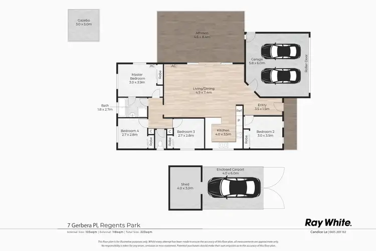 Floorplan of Homely house listing, 7 Gerbera Place, Regents Park QLD 4118