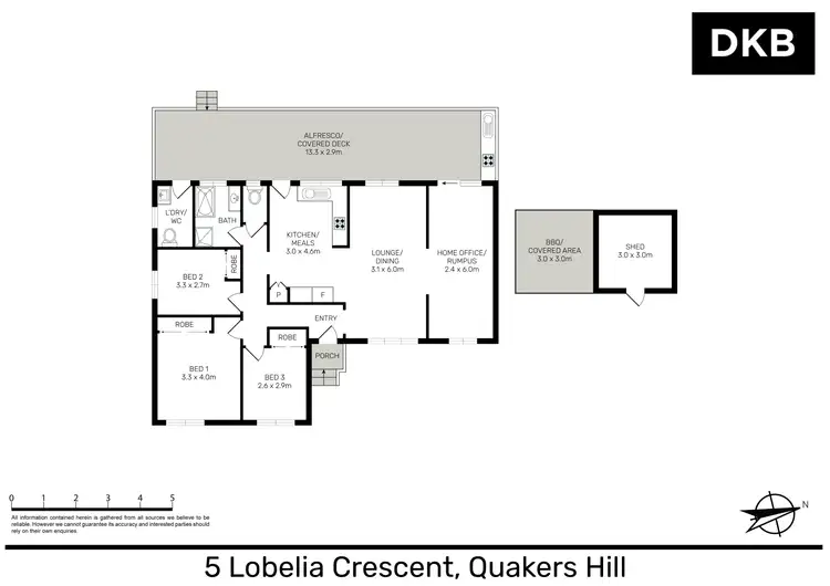 Floorplan of Homely house listing, 5 Lobelia Crescent, Quakers Hill NSW 2763