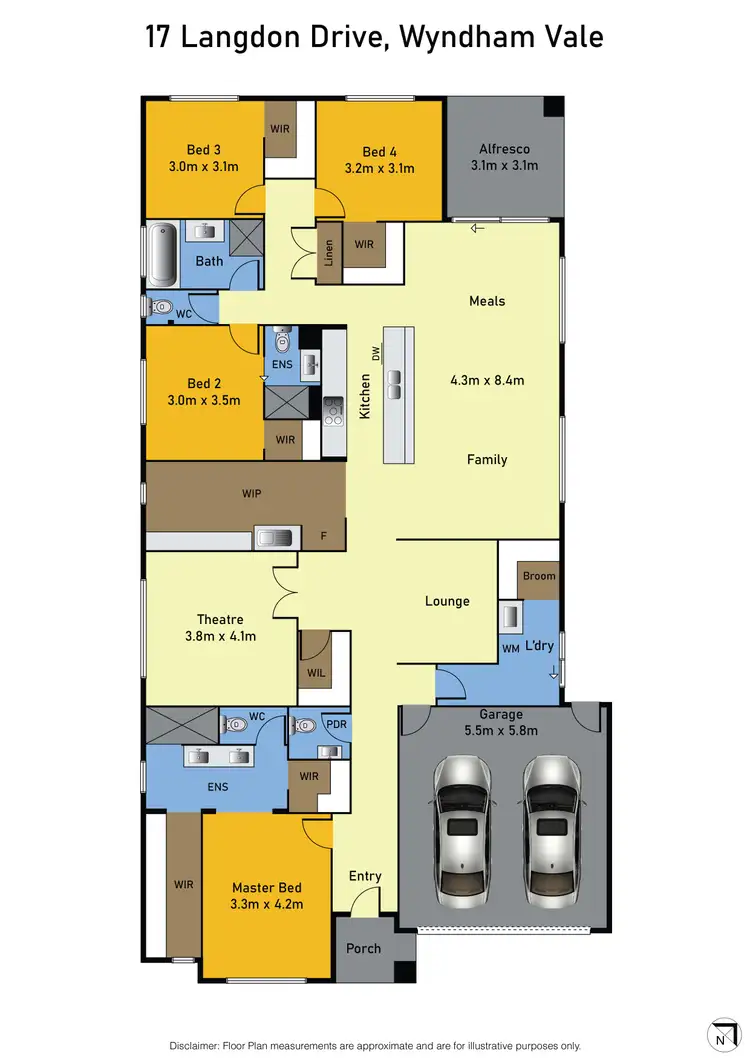 Floorplan of Homely house listing, 17 Langdon Drive, Wyndham Vale VIC 3024