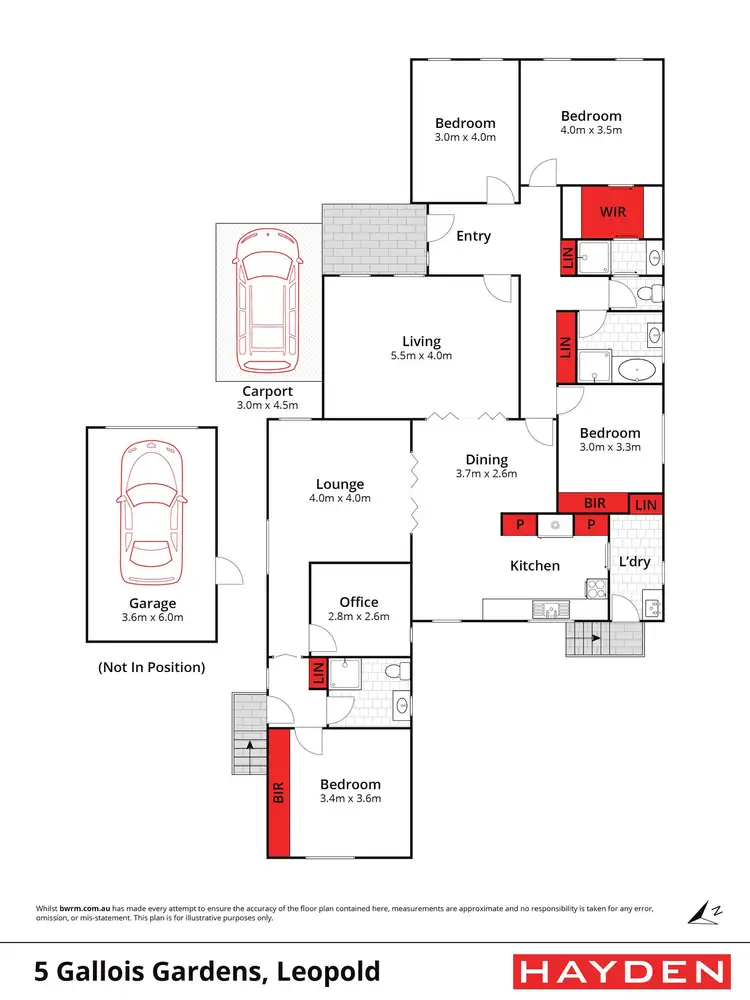 Floorplan of Homely house listing, 5 Gallois Gardens, Leopold VIC 3224