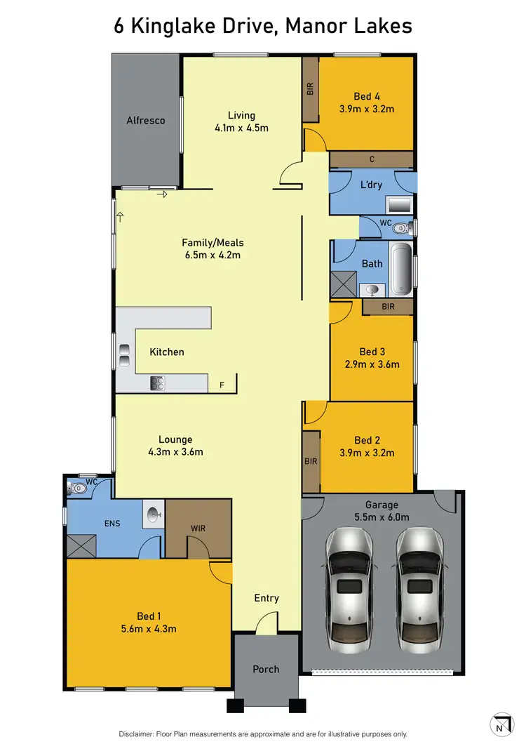 Floorplan of Homely house listing, 6 Kinglake Drive, Manor Lakes VIC 3024