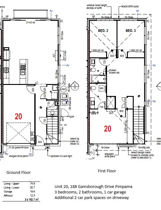 Floorplan of Homely townhouse listing, 3/188 Gainsborough Drive, Pimpama QLD 4209