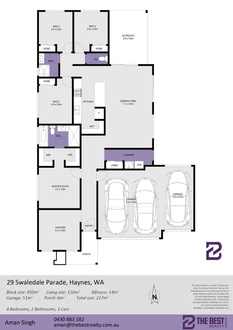 Floorplan of Homely house listing, 29 Swaledale Parade, Haynes WA 6112