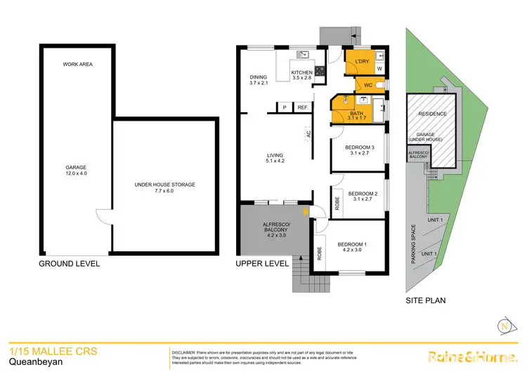 Floorplan of Homely semi-detached listing, 1/15 Mallee Crescent, Queanbeyan NSW 2620