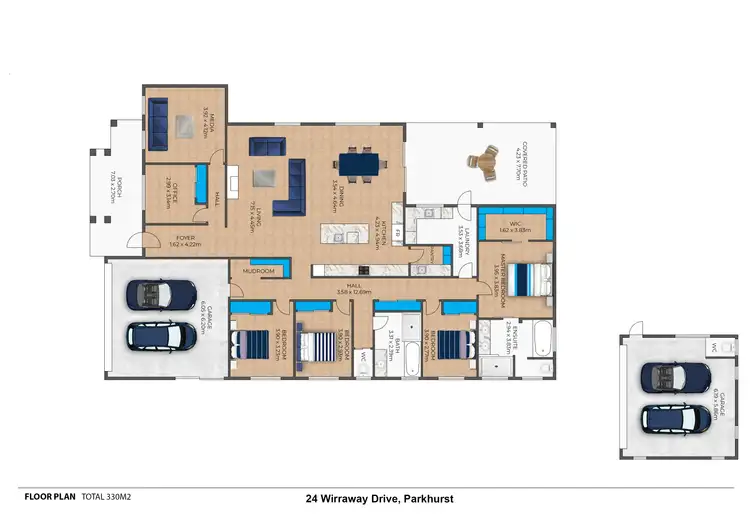 Floorplan of Homely house listing, 24 Wirraway Drive, Parkhurst QLD 4702