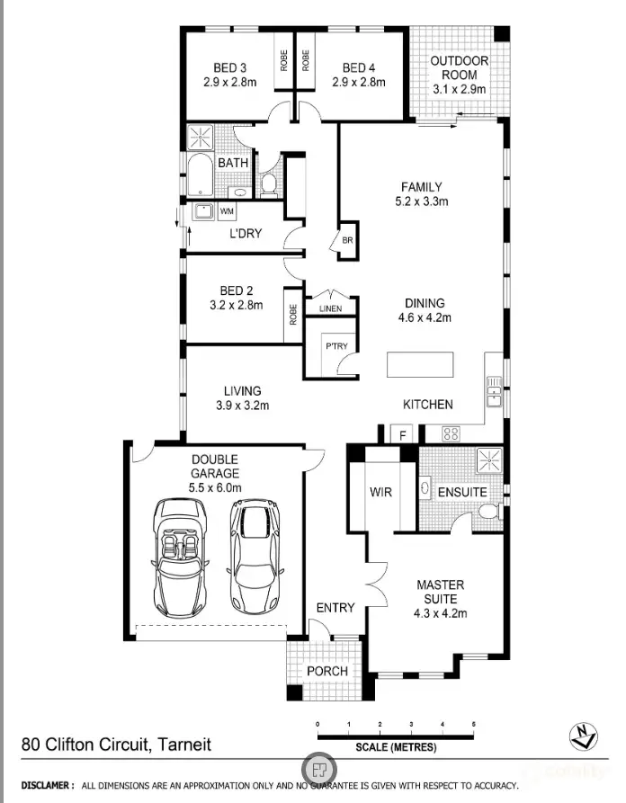 Floorplan of Homely house listing, 80 Clifton Circuit, Tarneit VIC 3029